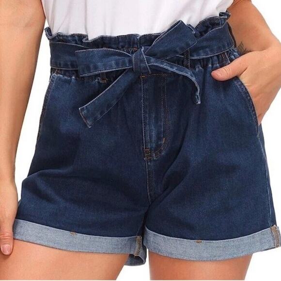 Grace Karin Pants - NEW GRACE KARIN Women’s Bowknot Tie WaistCasual Jean Shorts with Pockets Size XL